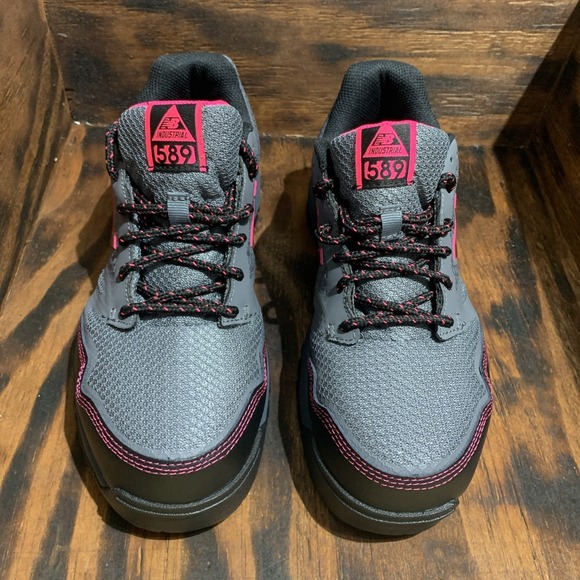 New Balance 589 Industrial Composite Toe Shoe Women 7.5B Pink Gray ASTM Safety - Picture 3 of 8
